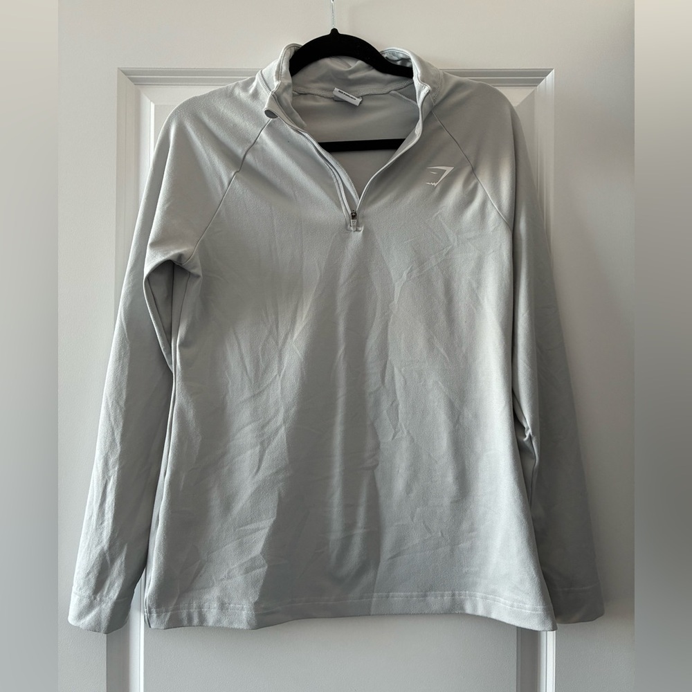 Gymshark Size M Quarter-Zip Long Sleeve Top